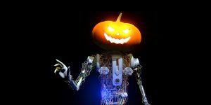 robot pumpkin Halloween iStock